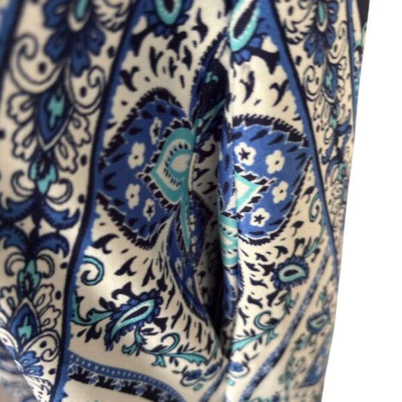 AGB Sleeveless Floral Sweetheart Neck Chocker Keyhole Back Shift Dress L #BD - Picture 7 of 9